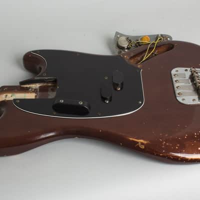 Fender  Mustang Solid Body Electric Bass Guitar (1975), ser. #551821, black tolex hard shell case. image 16