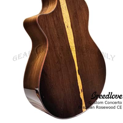 Breedlove Custom Shop Concerto Bearclaw Sitka Spruce & Brazilian rosewood acoustic electric guitar #28629 image 6