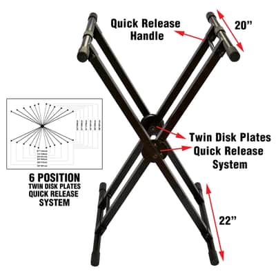 ProX T-KSTU & X-KSD200 Keyboard Stand Table & Easy Lock Coffin Keyboard Bottom image 8