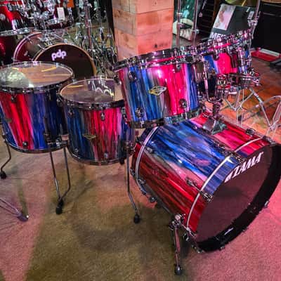 Tama Starclassic Walnut/Birch 5-piece Shell Pack (LIMITED EDITION 1 of 50) - Crimson Sapphire Cascade image 7
