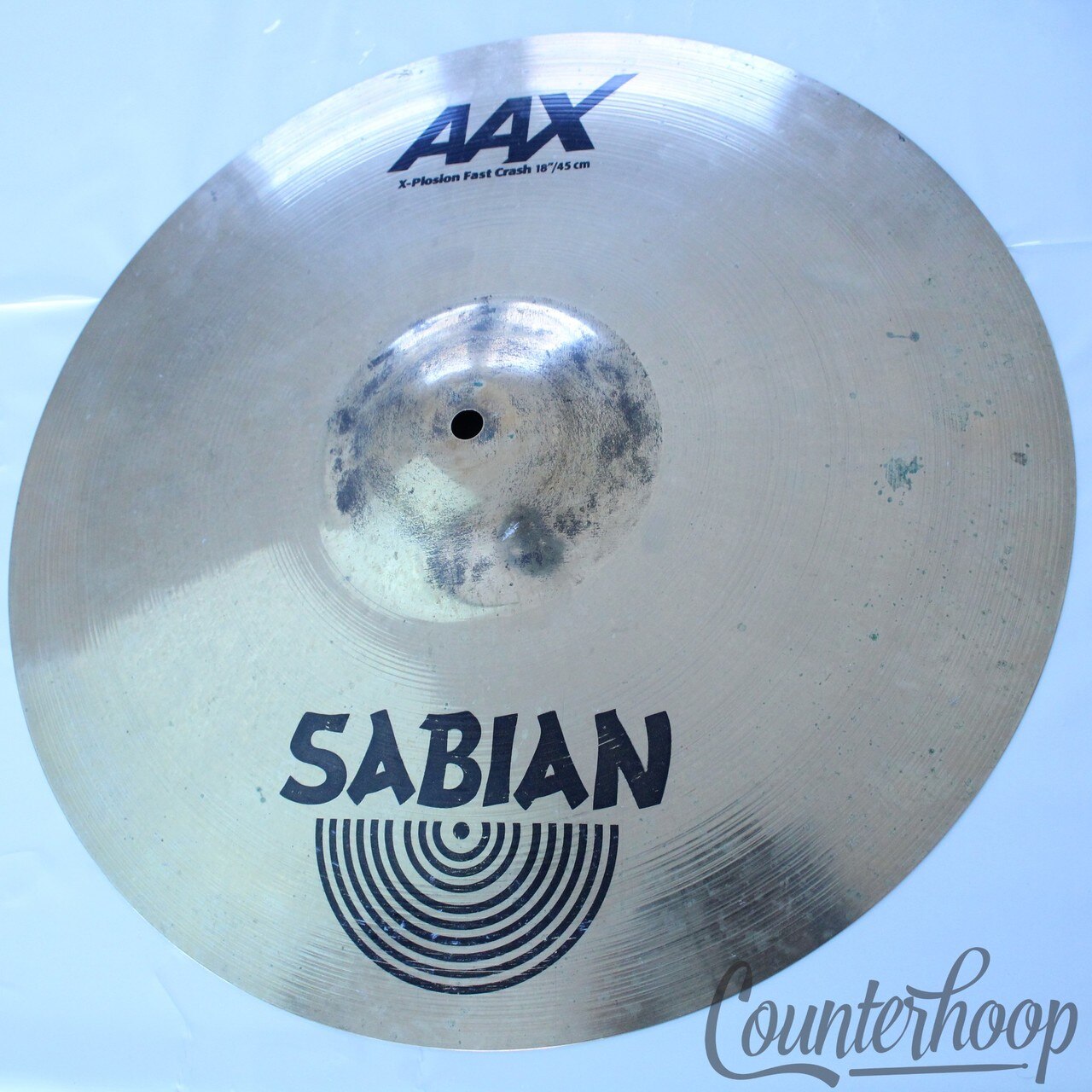 Sabian 18" AAX X-Plosion Fast Crash Cymbal Paper-Thin 1221g Canada B20 Brilliant — main photograph
