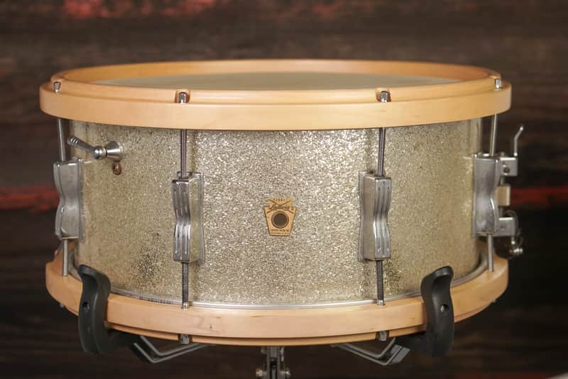 Ludwig 6.5x14" Symphonic Snare Drum - 1960s Silver Sparkle image 1