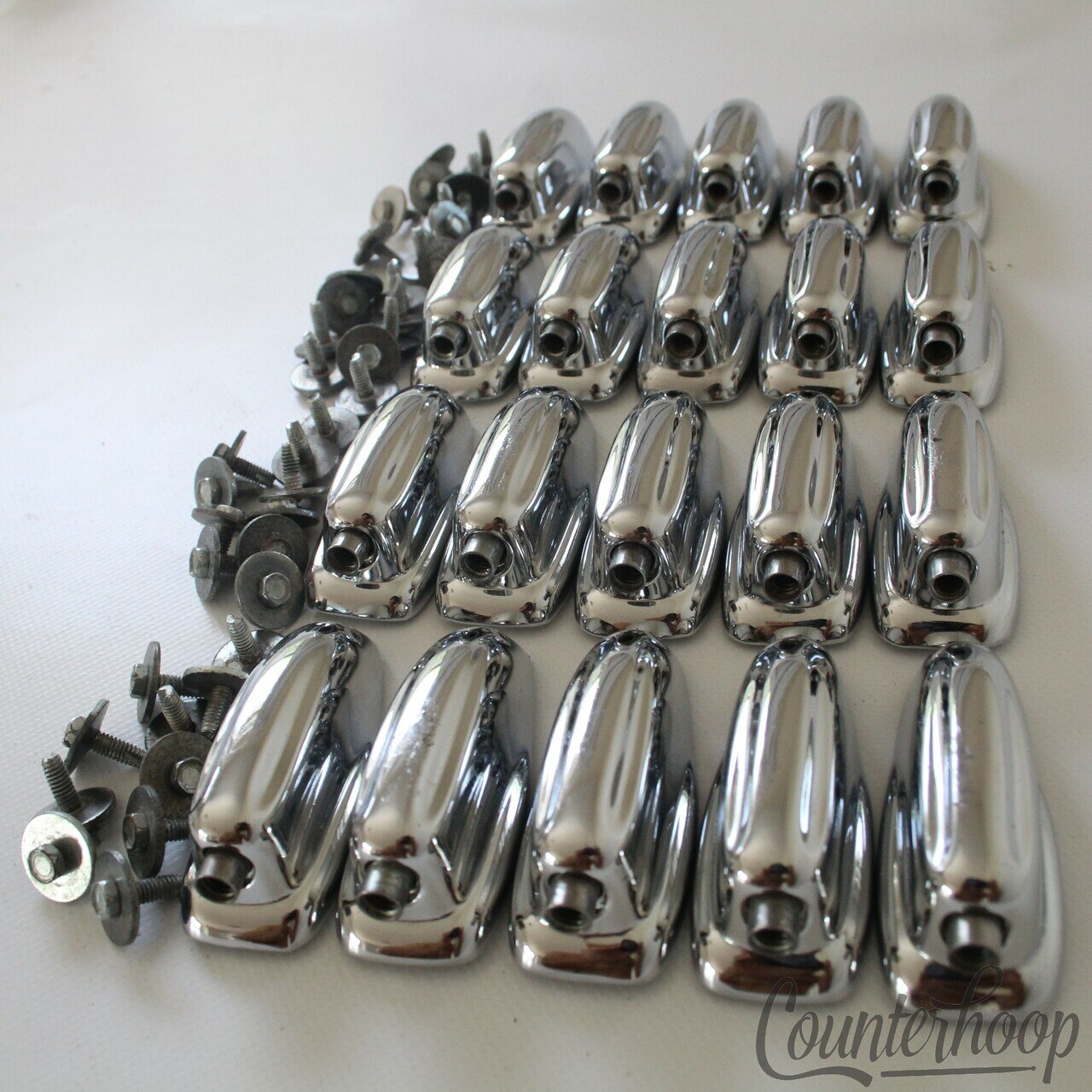 Slingerland 20x Sound King Lugs Bass Drum Chrome Set Parts Vintage 60s-70s USA* — main photograph