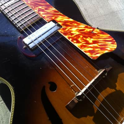 50's Silvertone Harmony H58 H50 Archtop - Gibson P-13 Pickup - Tortoiseshell Headstock - See Video image 9