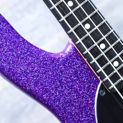 Ernie Ball Music Man DarkRay Bass Plasma Purple 4-String Electric Bass w/Case image 5