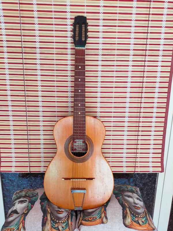 Guitar (Sicilian guitar) Ermelinda silvestri Parlor 1940 Natural image 1