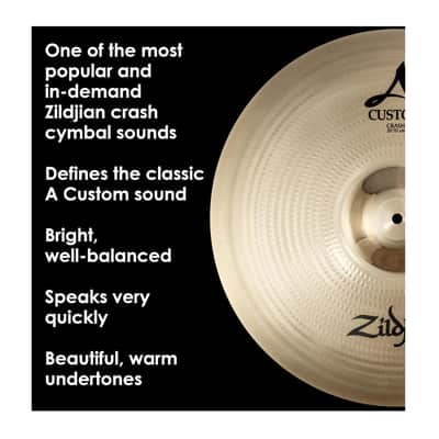 Zildjian A Custom Crash Cymbal (20 Inches, Thin) image 4