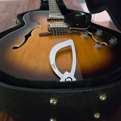 DeArmond X-155 Hollow Body Archtop Jazz Guitar Antique Burst w/ Original Hard Case image 10