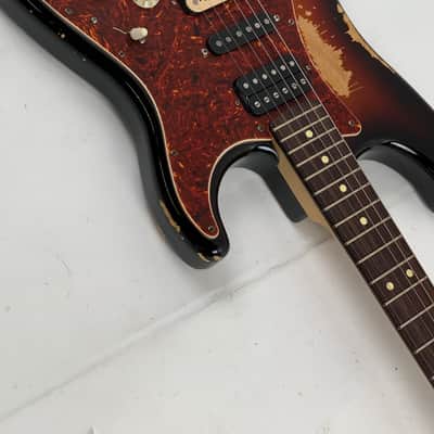 LsL Instruments Saticoy Mick Mars Tribute MM 3 Tone Sunburst Heavy Age Floyd Rose - Brand New with case image 7