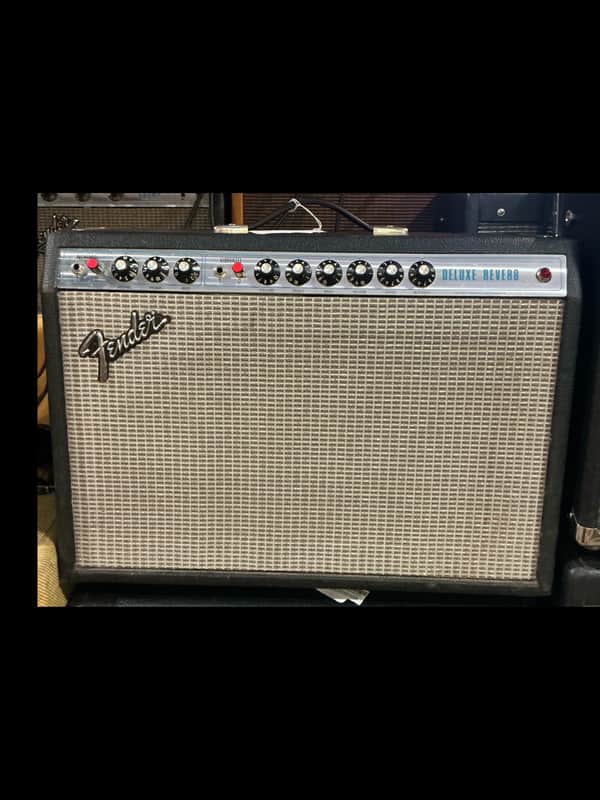 Fender Deluxe Reverb Tube Guitar Combo Amplifier - modified - Silverface - Local Pickup Only image 1