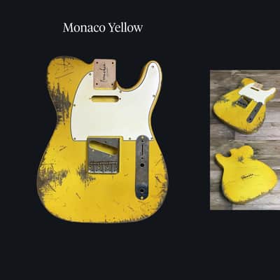 Made to Order - FRANCHIN Mars guitar body Relic Aged 100% Nitro Lacquer (Butterscotch/ Sunburst/ Black/ White/ Blue/ Green/ Yellow/ Red/ Pink/ Burgundy/ Purple/ Gold/ Silver, etc.) Basswood Poplar Telecaster-Tele-T-Style Made in Italy image 16