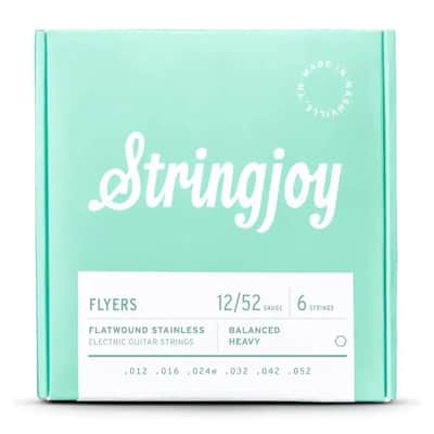 Stringjoy Flyers 12-52 Bal Heavy Flatwound Electric Guitar Strings - SJ-FR1252 image 2