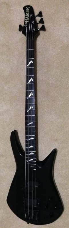 Hamer USA Impact Bass guitar and case image 1
