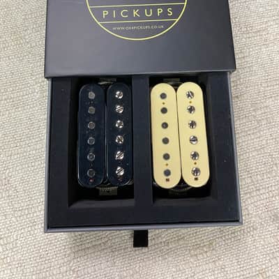 OX4 BEANO Humbucker Pickups Set - Zebra Cream/Black image 1