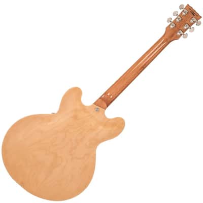 Vintage VSA500P Re-Issued Semi Acoustic Guitar - Natural Maple (VSA500PM) image 3