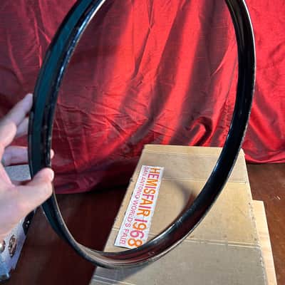 SONOR Blue Satin Flame Steel Bass Drum Hoop 20". **RARE** image 5