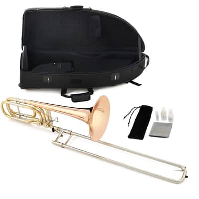 Blessing Bass Trombone, Double Rotor, Clear Lacquer, Outfit image 5