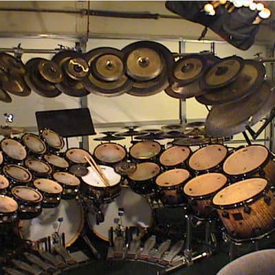 Terry Bozzio's DW 1990s - 20 Piece Tamo Ash – Jeff Beck, Mick Jagger, Stevie Ray Vaughan Drum Set. Signed! image 2