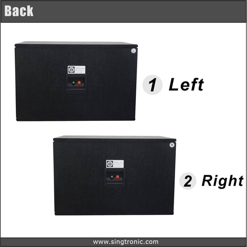 Singtronic Vocalist Bookshelf 1500W Karaoke Speaker - Thumbnail 5