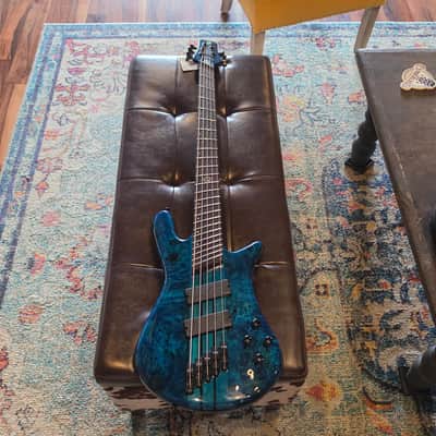 2022 Spector NS Dimension 5 Bass - Black and Blue Gloss - w/Case image 8
