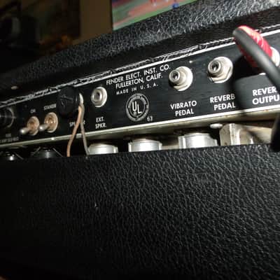 Vintage 1965 Fender Blackface Vibrolux Reverb serviced & ready image 7