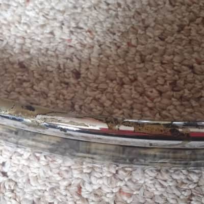 Pearl VINTAGE Japan 20" Chrome Bass DRUM Hoop Black White ONYX AGATE White TIGER RARE !!! 60s 70s image 13