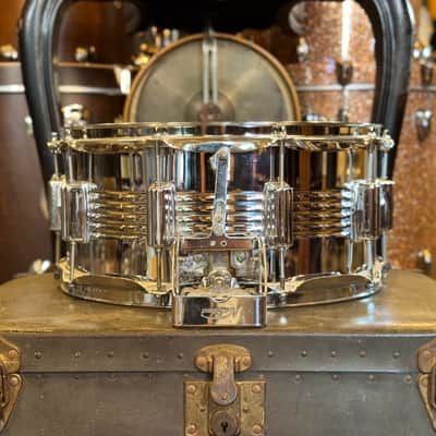 VINTAGE 1980's Gretsch 6.5x14 Blackhawk Steel Snare Drum image 4