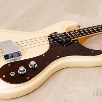 1966 Mosrite Ventures Model Bass Pearl White w/ Case, USA-Made Bakersfield image 5