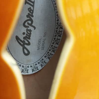 1986 Aria Pro II TA-40 Sunburst MI Korea ES-335 Style Jazz image 15