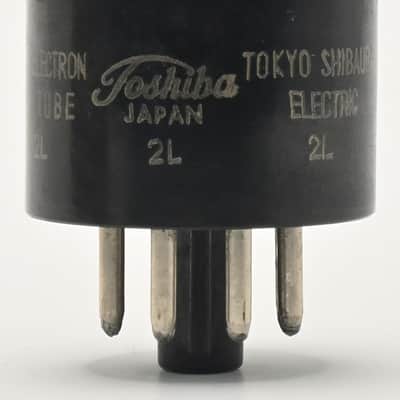 1x1950's Toshiba 6X5GT Black Plates Made in Japan Amplitrex Tested Tube image 4