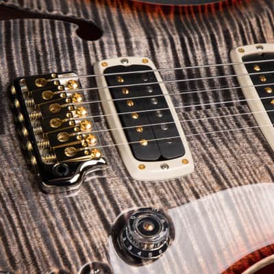 PRS 40th Anniversary Custom 24-08 Semi-Hollow Limited Edition - Charcoal Cherry Burst image 14