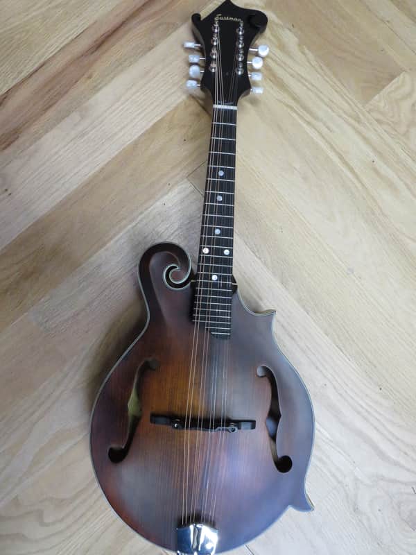 Eastman MD315 F model mandolin with gig bag  2018 satin brown image 1