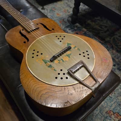 1930s Kay Del Oro "Fauxbro" Resonator Acoustic Guitar w/ Case image 10