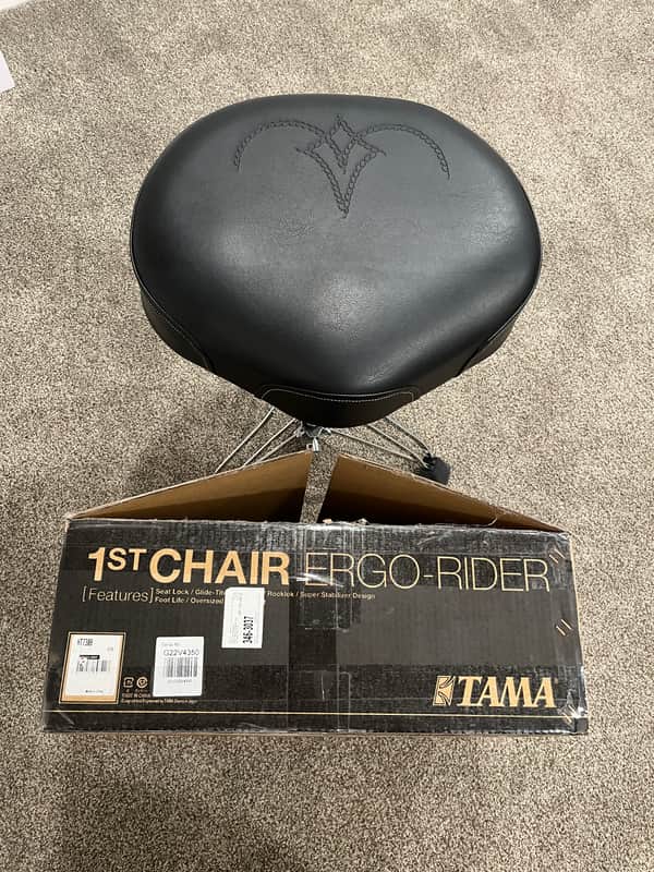 Tama HT730B 1st Chair Ergo-Rider Drum Throne 2010s - Black/Chrome image 1