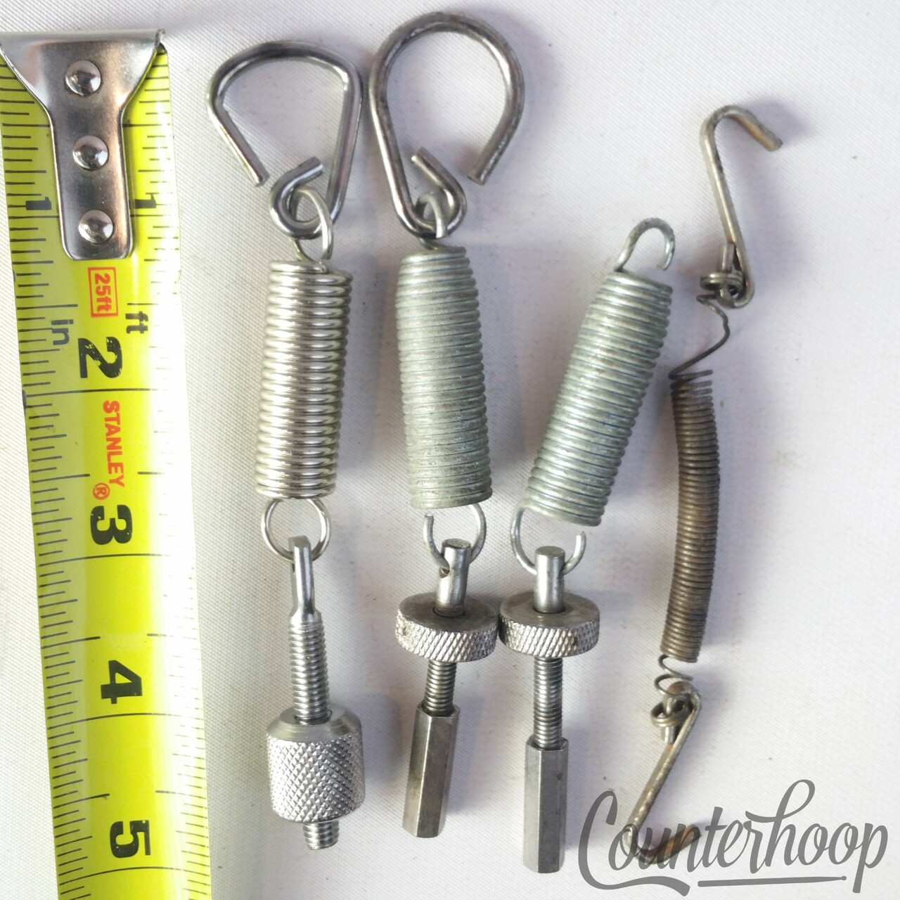 Bass Drum Pedal Springs 2-Sided+Hooks+Tensioners Vintage Parts Lot Cam Assembly — main photograph