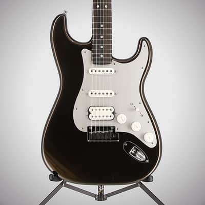 Fender Certified Pre-Owned American Ultra II Stratocaster HSS, Ebony Fingerboard, Texas Tea (R5) (06777) image 1