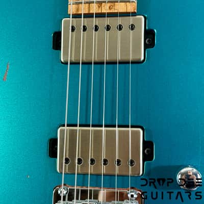 Mayones Aquila Aged V24 S 6 Electric Guitar w/ Case - Monolith Metallic Neon Green Nitro (Aged) image 6