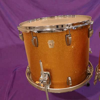 Ludwig USA 4pc Drum Kit Set 6 Ply Maple 12/14/16/22" Gold Sparkle image 12