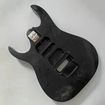Left Handed Black Floyd Rose Guitar Body DIY Project image 2
