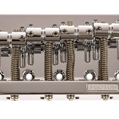 Chrome Bass Bridge by Gotoh 201B-4 Precision 4-String Jazz Bass Bridge image 4