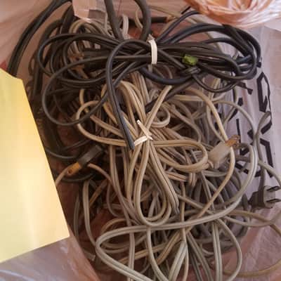 Electri-Cord one (1) 117V Power Cord Electric Cable cut Vintage non-polarized grey 1940s-1960s image 3