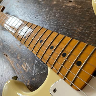 Scarce Early 90's FujiGen Fender Japan 1968 RI Olympic White Stratocaster 1993 MIJ USA Texas Specials image 11