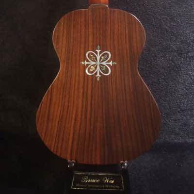 Gift for Musician - Handmade 8 String Baritone Ukulele, Solid Spruce, Indian Rosewood, Mop Inlay, Soft-bag, Bruce Wei UG19-2347 image 7