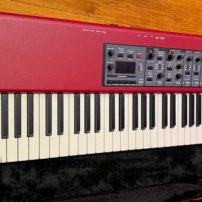 Nord Piano 3 Keyboard Hammer Weighted Action Keys Digital Piano 2018 - Red + Padded Soft Case w Wheels + Sustain Pedal image 14