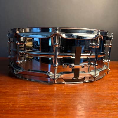 Ludwig LU6514SL Supralite 6.5x14" 10-Lug Steel Snare Drum with P88I Strainer 2021 - Present - Polished Steel image 2