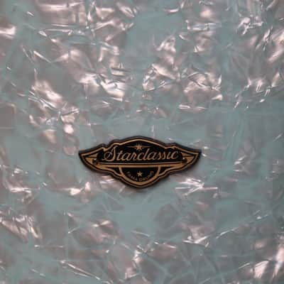 Tama 4pc Starclassic Birch/Walnut Drum Kit Shell Pack Ice Blue Pearl image 2
