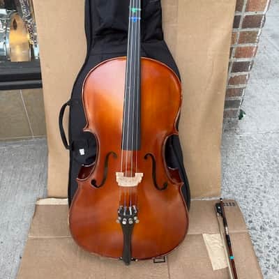 Unbranded 1/2 Size Cello W/ Bow, Bag, & Rosin - Natural image 11