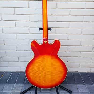 1980s Hondo Revival H935RS Flamed Maple Semi-Hollowbody Guitar w/ OHSC image 6