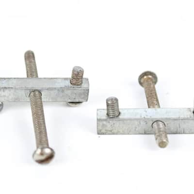 Original 1953 Fender Precision Bass Bridge Saddles Vintage Pre-CBS P-Bass Parts USA 1950s image 4