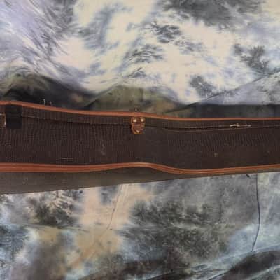 Vintage RARE 1950's Gibson Epiphone 14 x 39 1/2 Inch Alligator Print Red Plush Soft Shell Guitar Case image 4
